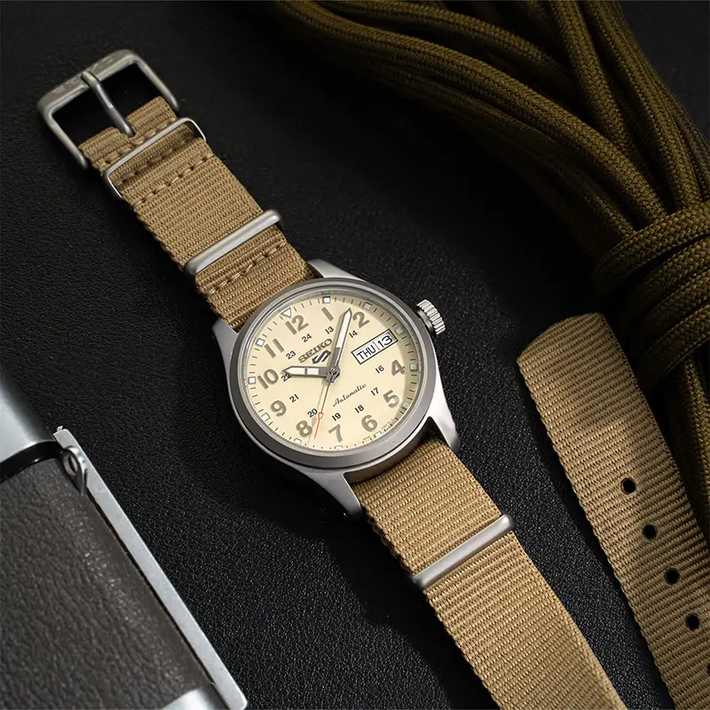 Seiko 5 Sports 'Desert Kit' Midfield Beige Men's Watch- SRPJ83K1